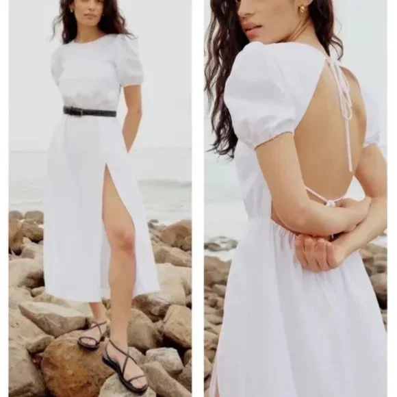 Reformation | Dresses | Nwot Reformation Anneliese Linen Dress In White  Size 2 72 | Poshmark
